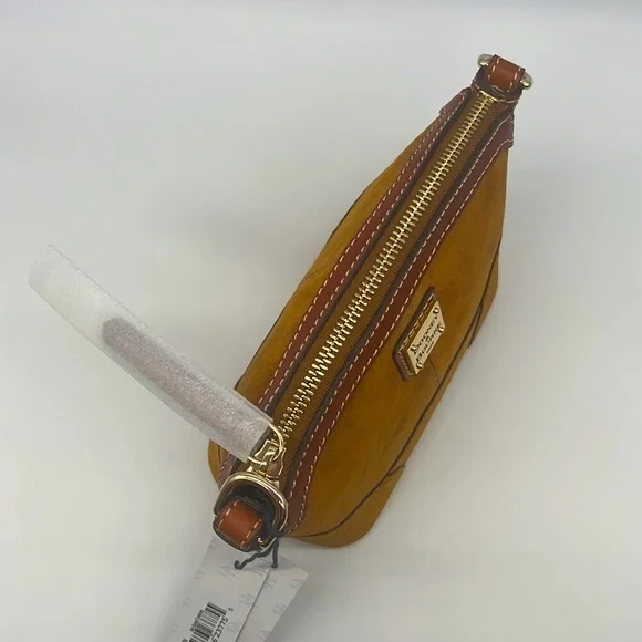 Dooney & Bourke Suede Mini Domed Crossbody Honey - Picture 8 of 15